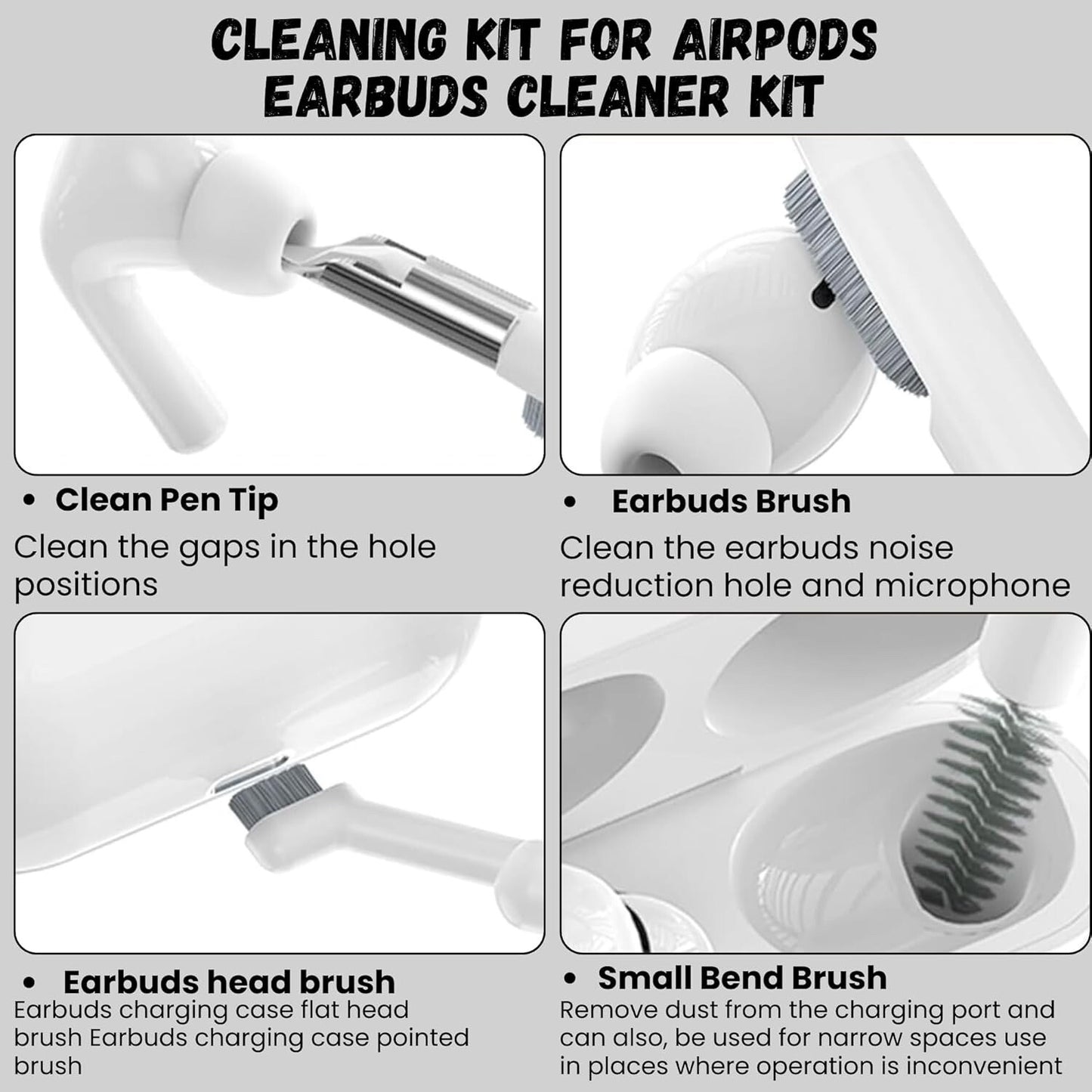 32 in 1 Multi-Function Cleaner Kit for Earbuds Laptop Phone Cleaning Brush Tool