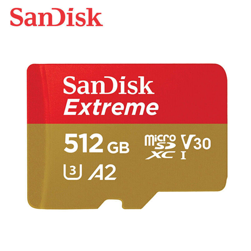 SanDisk Extreme 512GB 190MB/S Class 10 Micro SD MicroSDXC U3 Memory Card SDSQXAV