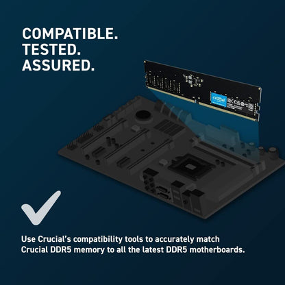 Crucial 16GB Single DDR5 5600MHz PC5-44800 RAM 288-Pin Desktop Memory 5600 uDIMM