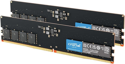 Crucial RAM 32GB Kit (2x16GB) DDR5 PC5-38400 4800MHz CL40 Desktop Memory CT2K16G48C40U5