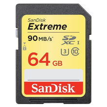 Load image into Gallery viewer, SanDisk Extreme 64GB SDXC 90 MB/S 600x UHS-1 SD Class 10 Memory Card U3 Camera