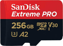 Load image into Gallery viewer, SanDisk 256GB microSDXC Extreme Pro 170MB/s U3 A2 V30 256G microSD SDSQXCZ-256G