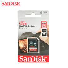Load image into Gallery viewer, SanDisk Ultra 128 GB SD SDXC Memory Card SDSDUNR-128G-GN3IN 100mbps