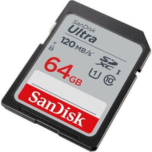 Load image into Gallery viewer, Sandisk Ultra SDXC Memory Card 64GB Class 10 UHS-I 120mb/s SDSDUN4-064G
