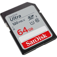 Load image into Gallery viewer, Sandisk Ultra SDXC Memory Card 64GB Class 10 UHS-I 120mb/s SDSDUN4-064G
