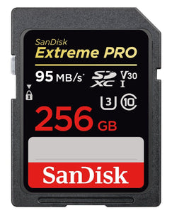 SanDisk 256GB 256G Extreme PRO SD SDXC Card 95MB/s Class 10 UHS-1 U3 4K Memory