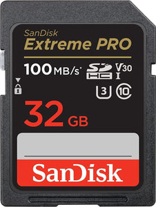 SanDisk Extreme 32GB SDHC 100 MB/S UHS-1 SD Class 10 Memory Card SDSDXXO-032G U3