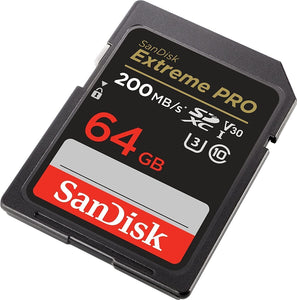 SanDisk Extreme PRO 64GB UHS-I U3 SDXC 200MB/s 4K UHD Video Memory Card SDSDXXU