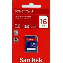 Load image into Gallery viewer, Lot of 2 SanDisk 16GB = 32GB SDHC Class 4 SD Flash Memory Card Camera SDSDB-016G