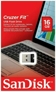 New Sandisk 16GB Cruzer FIT USB 2.0 Flash Mini Pen Drive SDCZ33-016G-A11 RETAIL