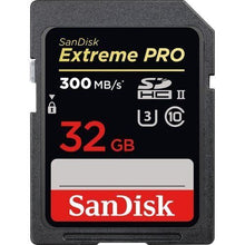 Load image into Gallery viewer, SanDisk 32GB SDHC Extreme Pro UHS-II U3 300MB/s 4K Class 10 SD Card Camera 2000x