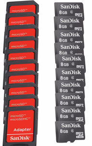 Lot of 10 New SanDisk 8GB MicroSDHC MicroSD SDHC SD Class 4 Flash TF Memory Card