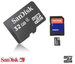 SanDisk 32GB MicroSD Micro SDHC Class 4 Memory Card with SD Adapter + USB Reader