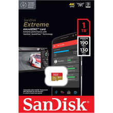 Load image into Gallery viewer, SanDisk 1TB Extreme Memory 1 TB Micro SD SDXC MicroSD Class 10 190MB/s US Seller