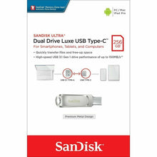 Load image into Gallery viewer, SanDisk 256GB Ultra Dual Drive Luxe USB Type-C Flash Drive SDDDC4-256G-G46