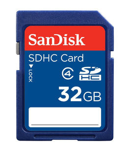 Lot of 2 SanDisk 32GB = 64GB SD SDHC Class 4 Camera Flash Memory Card SDSDB-032G