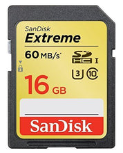 Load image into Gallery viewer, SanDisk 16GB Extreme SDHC 60MB/S Class 10 400x UHS-I U3 Camera Flash Memory Card