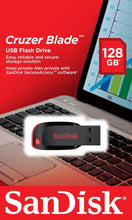 Load image into Gallery viewer, SanDisk 128GB Cruzer BLADE USB Thumb Flash Memory Pen Drive SDCZ50-128G-B35
