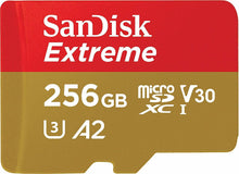 Load image into Gallery viewer, SanDisk Extreme 256GB 160MB/S Class 10 Micro SD MicroSDXC U3 Memory Card SDSQXA1