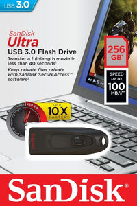 SanDisk 256GB Ultra USB 3.0 100MB/s Thumb Pen Flash Pen Drive SDCZ48-256G-U46