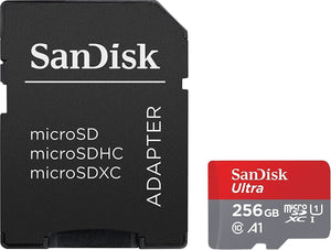 SanDisk Ultra 256 GB Micro SD XC UHS-I Card SDSQUAR-256G-GN6MA 100MB/s A1 256GB