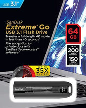 Load image into Gallery viewer, SanDisk 64GB EXTREME GO USB 3.1 Fast Flash Memory Pen Drive SDCZ800-064G-G46