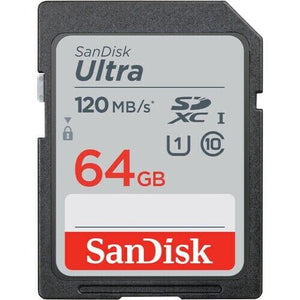 Sandisk Ultra SDXC Memory Card 64GB Class 10 UHS-I 120mb/s SDSDUN4-064G