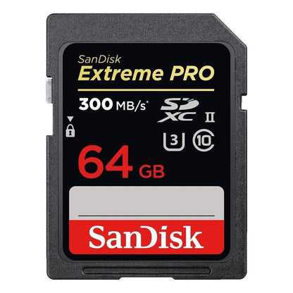 SanDisk 64GB SDXC Extreme Pro UHS-II U3 300MB/s 4K Class 10 SD Card Camera 2000x SDSDXPK-064G-ANCIN