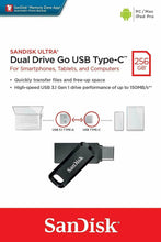 Load image into Gallery viewer, SanDisk 256GB Ultra Dual Drive Go USB Type-C Flash Drive SDDDC3-256G-G46
