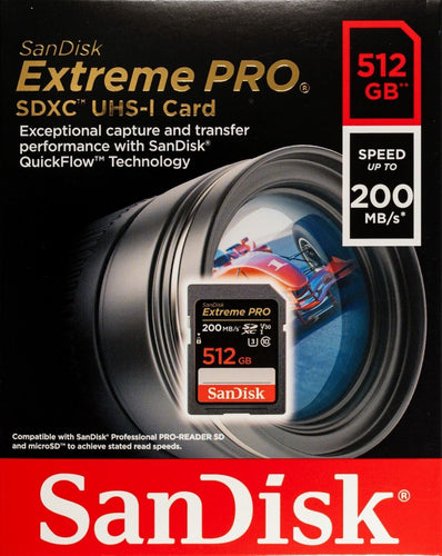SanDisk Extreme 512GB 200MB/S Class 10 Micro SD MicroSDXC U3 Memory Card SDSDXXD
