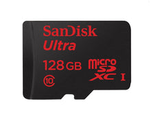Load image into Gallery viewer, SanDisk 128GB Ultra MicroSD Micro SDXC Class 10 80MB/s Memory Card w SD Adapter