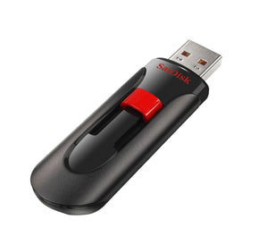 SanDisk 64GB (Set of 2 x 32GB) Cruzer GLIDE USB Flash Pen Drive Sealed Retail Pk