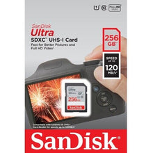 Load image into Gallery viewer, SanDisk Ultra 256GB SDXC Class 10 Memory Card 100Mbps SDSDUN4-256G 120MB/s