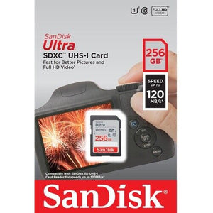 SanDisk Ultra 256GB SDXC Class 10 Memory Card 100Mbps SDSDUN4-256G 120MB/s