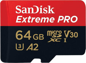 SanDisk 64GB Extreme Pro 170MB/s Micro SD MicroSDXC UHS-I U3 A2 V30 Memory Card