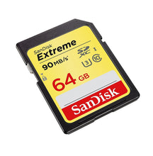Load image into Gallery viewer, SanDisk Extreme 64GB SDXC 90 MB/S 600x UHS-1 SD Class 10 Memory Card U3 Camera