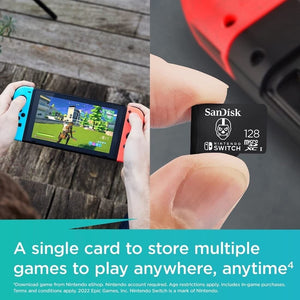 SanDisk 128GB microSDXC Nintendo Switch Fortnite Edition SDSQXAO-128G Micro SD