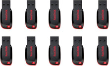 Load image into Gallery viewer, Sandisk CRUZER BLADE 16GB SDCZ50-016G-B35 USB 2.0 Flash Pen Drive 10 PACK