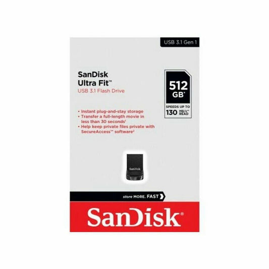 SanDisk 512GB Ultra Fit USB 3.1 Nano Flash Mini Pen Drive SDCZ430-512G