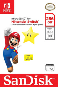 SanDisk 256GB microSDXC Micro SD Card for Nintendo Switch SDSQXAO-256G-GNCZN