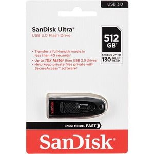 SanDisk 512GB Ultra USB 3.0 130MB/s Thumb Pen Flash Pen Drive SDCZ48-512G