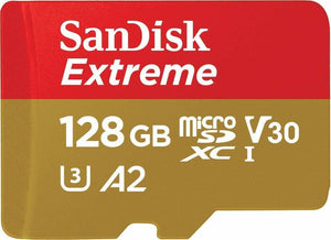 SanDisk Extreme 128GB 160MB/S Class 10 Micro SD MicroSDXC U3 Memory Card SDSQXA1