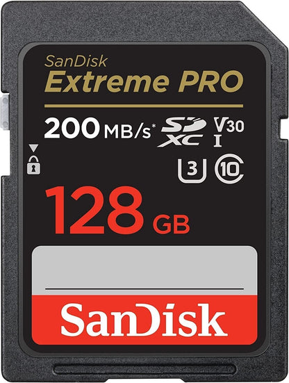 SanDisk Extreme PRO 128GB UHS-I U3 SDXC 200MB/s 4K Memory Card SDSDXXD-128G