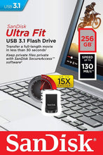 Load image into Gallery viewer, SanDisk 256GB 256G Ultra Fit USB 3.1 Nano Flash Mini Pen Drive SDCZ430-256G