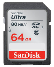 Load image into Gallery viewer, SanDisk Ultra 64GB 80MB/s SDXC SDHC Class 10 533x SD Camera Flash Memory Card