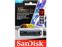 Load image into Gallery viewer, SanDisk 128GB EXTREME GO USB 3.1 Fast Flash Memory Pen Drive SDCZ800-128G-G46