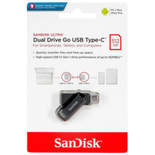 Load image into Gallery viewer, SanDisk 512GB Ultra Dual Drive Go USB Type-C Flash Drive SDDDC3-512G-G46