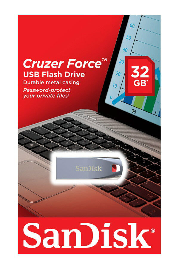 SanDisk 32GB Cruzer FORCE USB 2.0 Flash Pen Thumb Drive SDCZ71-032G-B35 32 G B